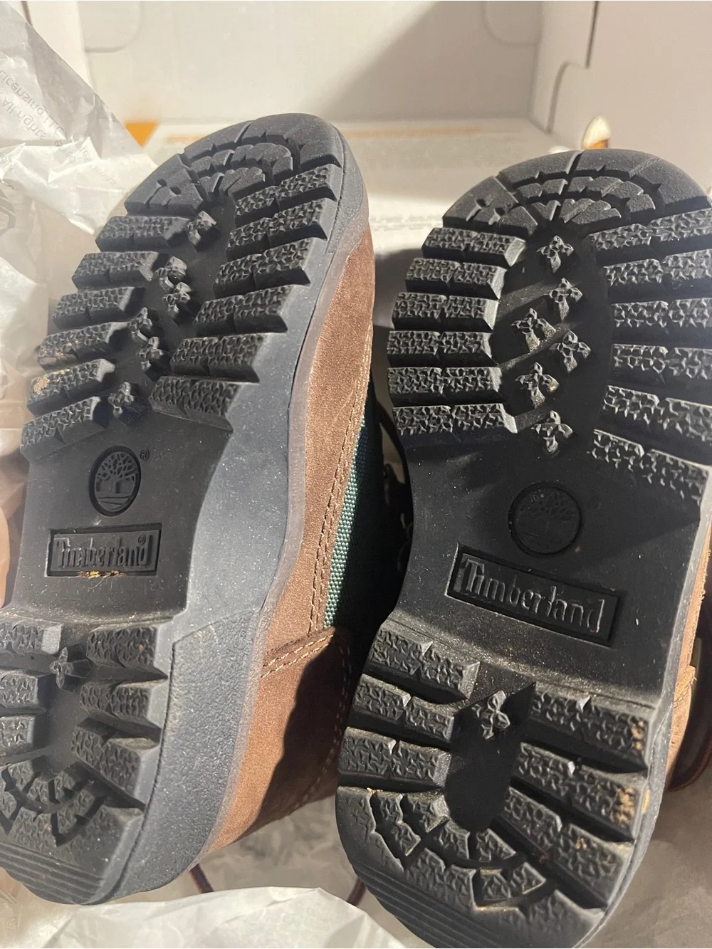 Timberland Field Mid Boot Kids Brown and Green 8 M Toddler